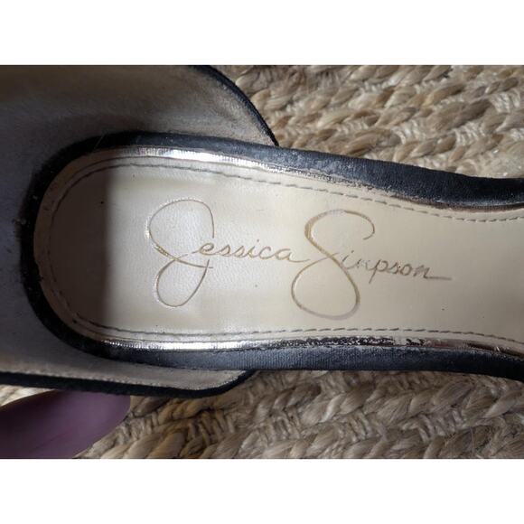 Jessica Simpson Size 8.5 Camania Mesh Cheetah Black Faux Suede Pointed Toe Heels - Picture 7 of 12